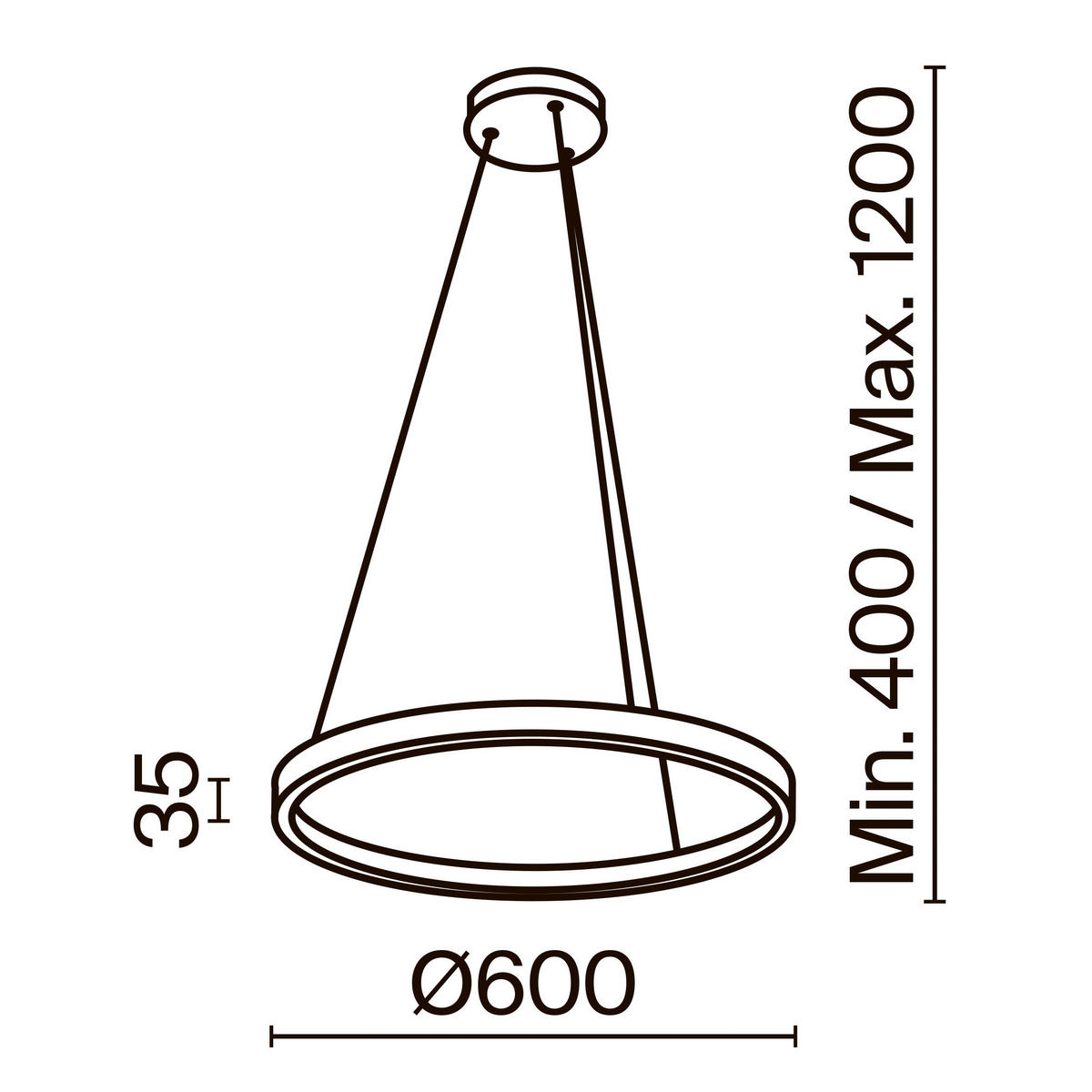 PENDELLAMPA 60/60/120 cm  - mässingsfärgad, Trend, metall (60/60/120cm) - MAYTONI