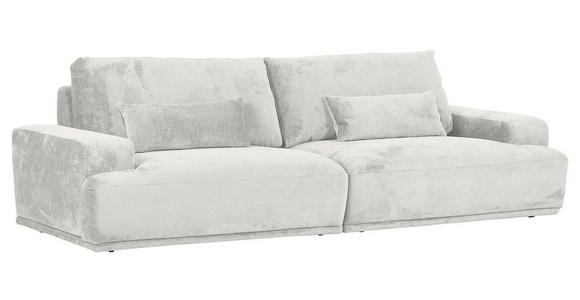 BIGSOFA Chenille Beige  - Beige/Schwarz, KONVENTIONELL, Kunststoff/Textil (282/73/115cm) - Carryhome