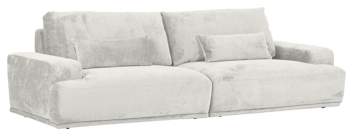BIGSOFA in Chenille Beige  - Beige/Schwarz, KONVENTIONELL, Kunststoff/Textil (282/73/115cm) - MID.YOU
