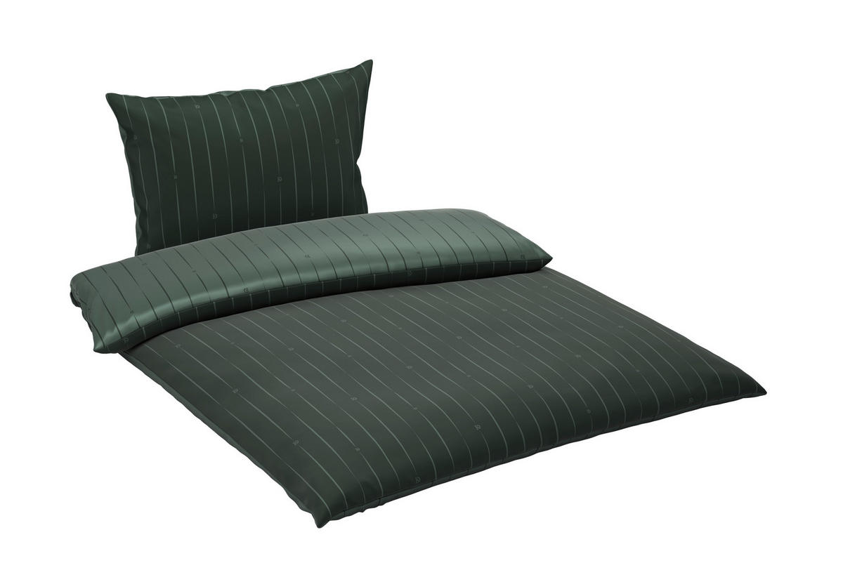 WENDEBETTWÄSCHE STRIPES DK Satin 150/210 cm  - Grün, Design, Textil (150/210cm) - Dieter Knoll