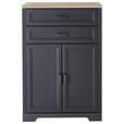 KOMMODE  in 86/127/38 cm  - Titanfarben/Graphitfarben, KONVENTIONELL, Holzwerkstoff/Metall (86/127/38cm) - Carryhome