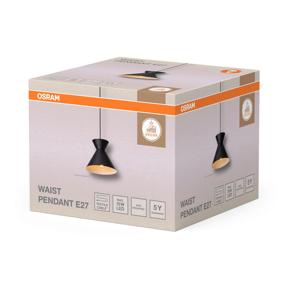 HÄNGELEUCHTE 20/150 cm  - Schwarz, Basics, Metall (20/150cm) - Osram