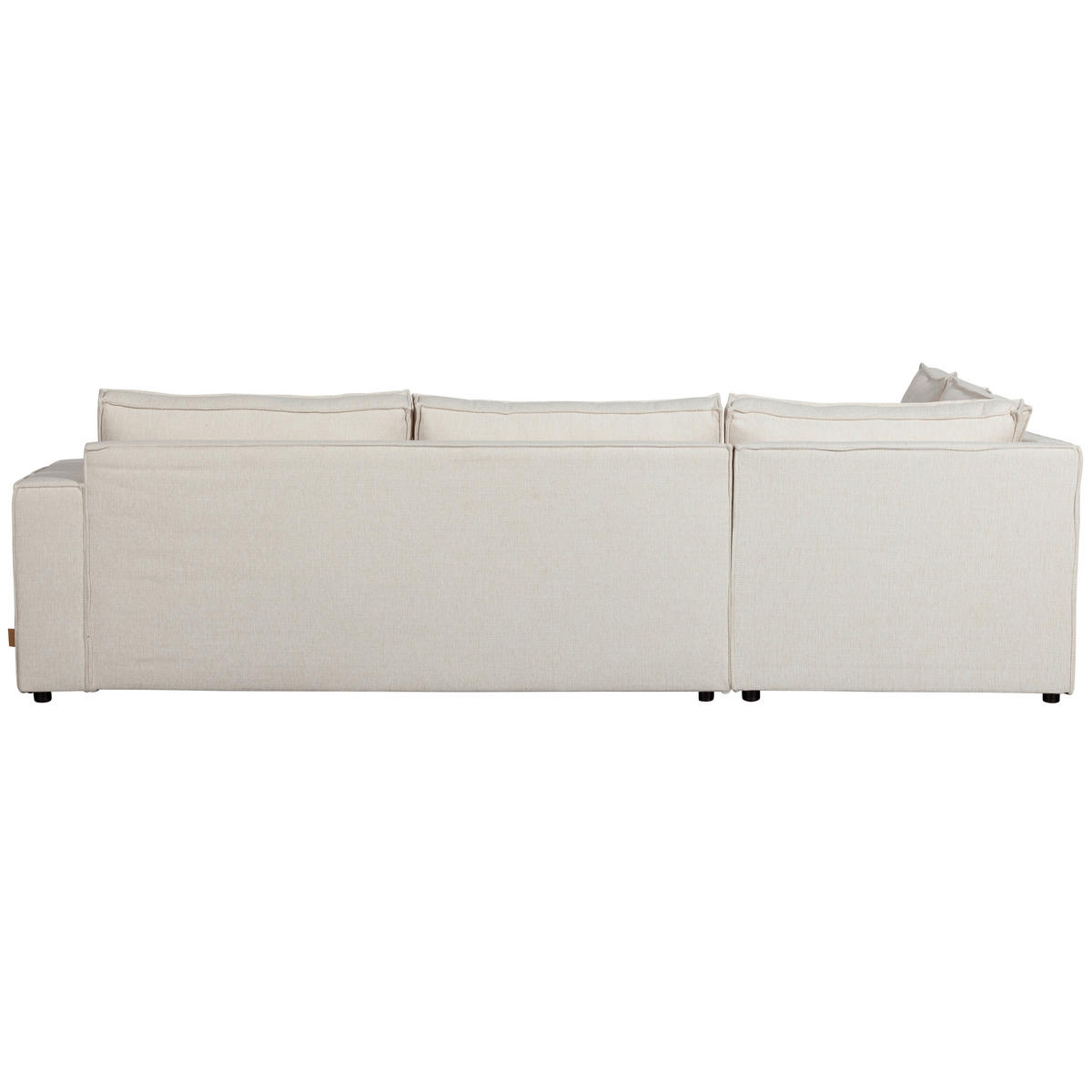 ECKSOFA in Webstoff Naturfarben  197/283 cm  - Schwarz/Naturfarben, Design, Kunststoff/Textil (197/283cm) - Livetastic