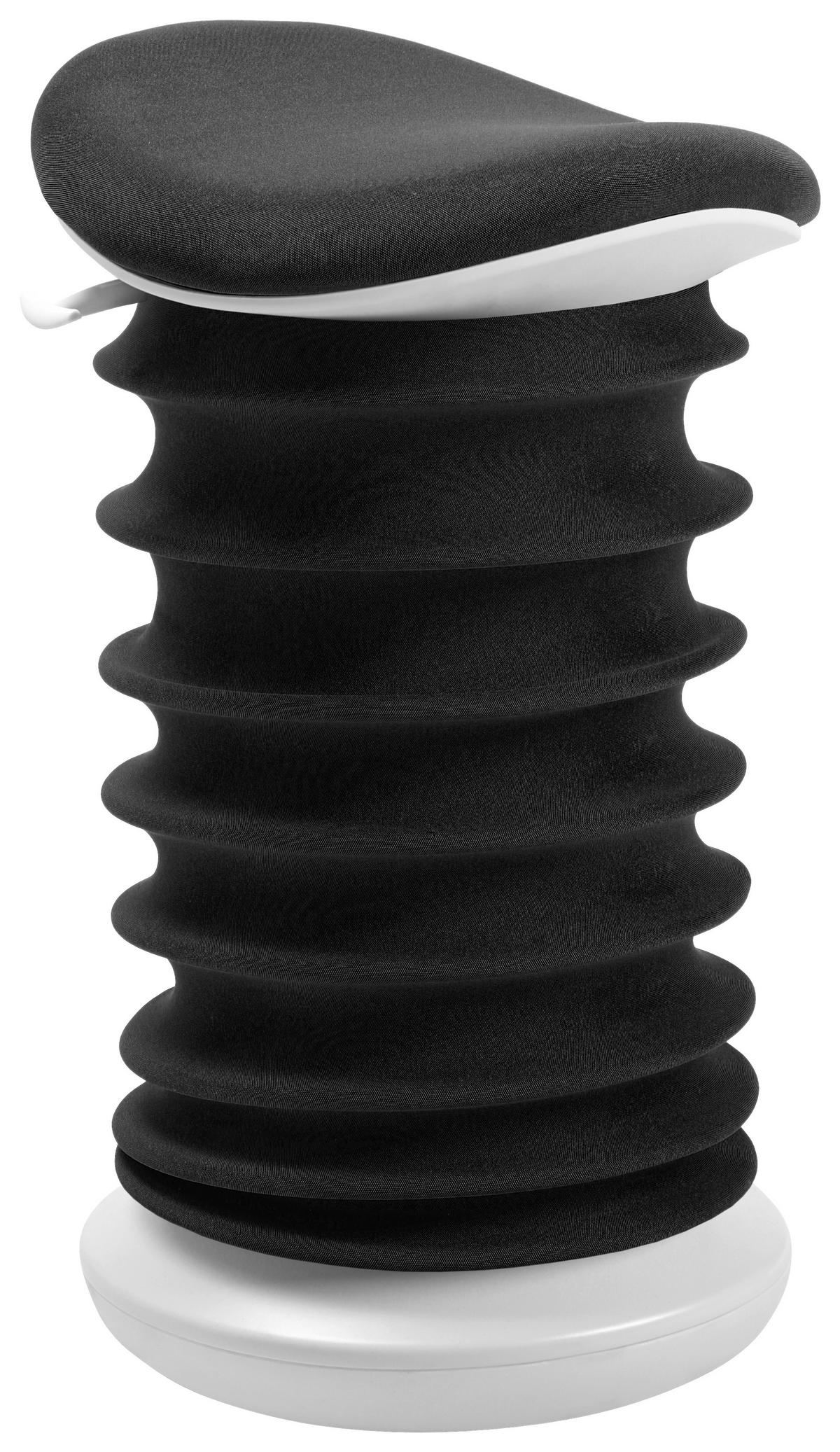 BÜROHOCKER Weiß, Schieferfarben  - Schieferfarben/Weiß, Design, Kunststoff/Textil (37,5/53-64/36cm) - Topstar