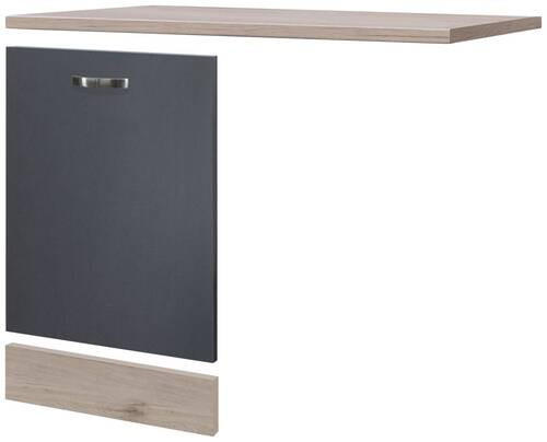 GESCHIRRSPÜLERFRONT 110/85/60 cm  in Dunkelgrau, Eiche San Remo  - Dunkelgrau/Eiche San Remo, MODERN, Holzwerkstoff (110/85/60cm) - FlexWell