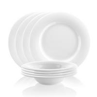 Serviciu De Masă 8 piese  - alb, Basics, ceramică - Novel