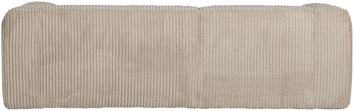 ECKSOFA Bean Beige Cord Rücken echt  - Beige/Schwarz, Design, Kunststoff/Textil (178/254cm) - Livetastic