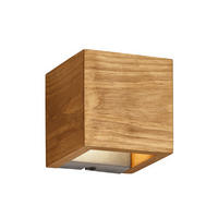 LED-WANDLEUCHTE - Nickelfarben, Natur, Holz/Metall (11/11/11cm) - Trio Leuchten
