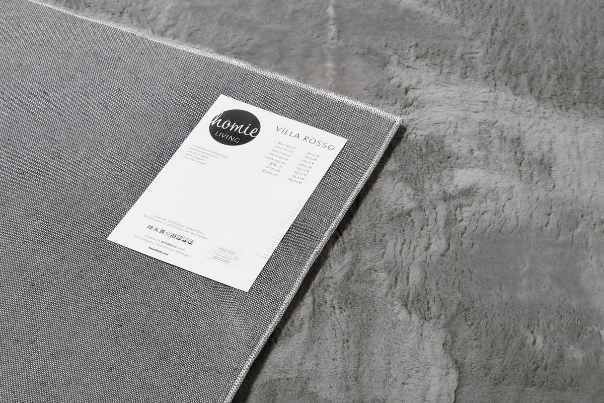 WEBTEPPICH  Wohnzimmer 200/290 cm Villa Rosso Anthrazit rechteckig  - Anthrazit, Basics, Textil (200/290cm)