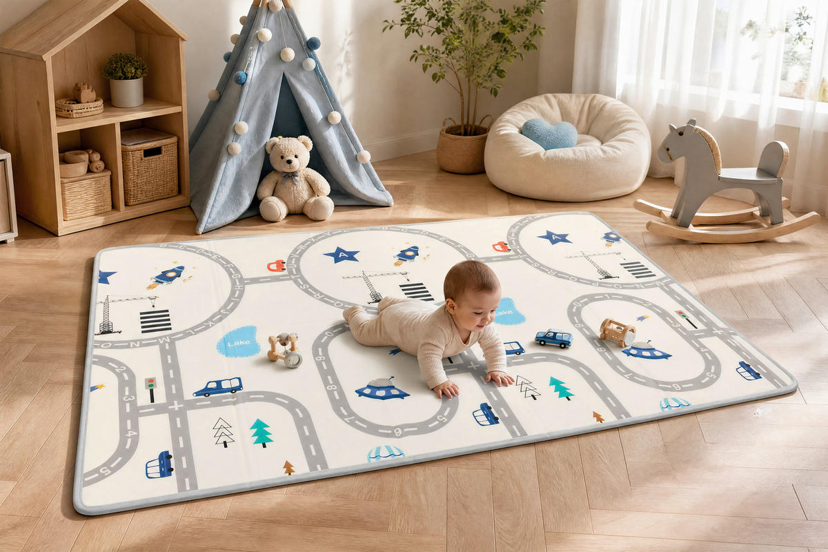SPIELMATTE  - Multicolor, Basics, Kunststoff (200/150/1cm) - My Baby Lou
