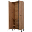 GARDEROBE 5-teilig  in 260/194,5/35 cm  - Schwarz/Eiche Artisan, Basics, Holzwerkstoff (260/194,5/35cm) - Carryhome