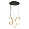 PENDELLEUCHTE Edolo 53/200 cm   - Bernsteinfarben, Design, Glas/Metall (53/200cm) - Fabas Luce