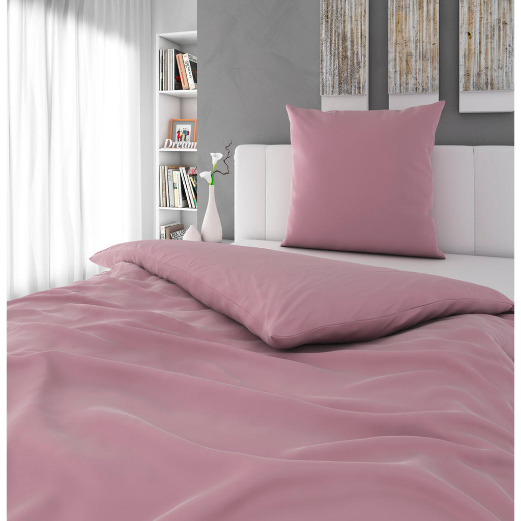 Thumbnail - Bio:Vio Bettwäsche Nigiri, Hellrosa, Textil, Uni, 155x220 cm, Gots, pflegeleicht, Schlaftextilien, Bettwäsche, Bettwäsch...