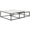 COUCHTISCHSET quadratisch Schwarz, Weiß  - Schwarz/Weiß, Design, Keramik/Metall (75/65/27/22/75/65cm) - Livetastic