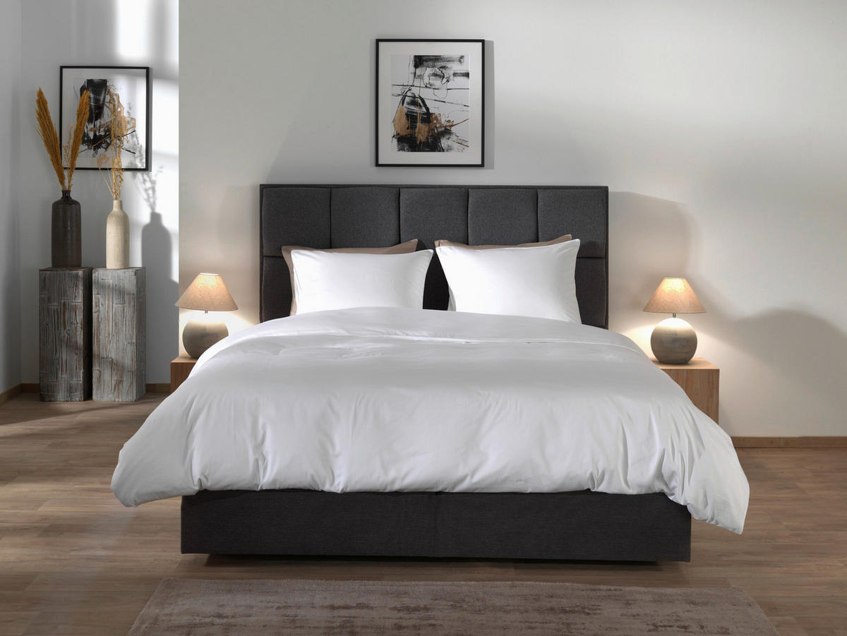 BETTWÄSCHE Suite-Dubai Makosatin 155/220 cm  - Weiß, Basics, Textil (155/220cm)