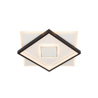 LED-DECKENLEUCHTE 35 W    35/35/6 cm  - Weiss/Schwarz, Lifestyle, Kunststoff/Metall (35/35/6cm) - Novel