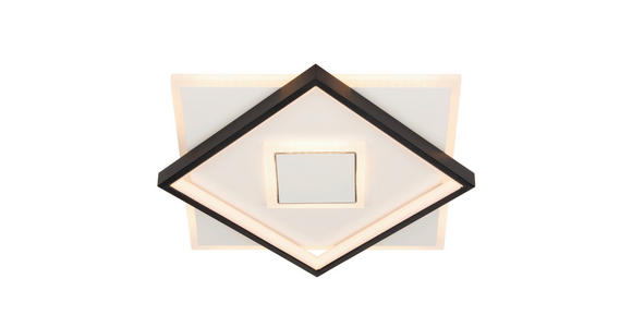 LED-DECKENLEUCHTE 35/35/6 cm   - Schwarz/Weiß, LIFESTYLE, Kunststoff/Metall (35/35/6cm) - Novel