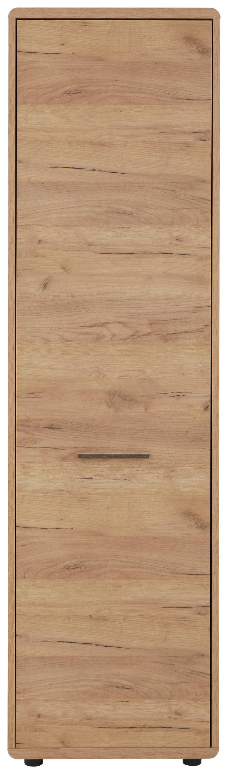 GARDEROBNA OMARA barve hrasta - črna/barve hrasta, Konvencionalno, umetna masa/leseni material (54/198/32cm) - Carryhome