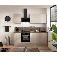 KÜCHENLEERBLOCK 220 cm   in Seidengrau  - Eichefarben/Seidengrau, Trend, Holzwerkstoff/Metall (220cm) - P & B