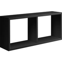 NÁSTENNÝ REGÁL, čierna - čierna, Konventionell, kompozitné drevo (59/30/14,5cm) - Xora