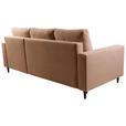 ECKSOFA  in Struktur Braun  - Schwarz/Braun, MODERN, Holz/Kunststoff (230/145cm) - Carryhome