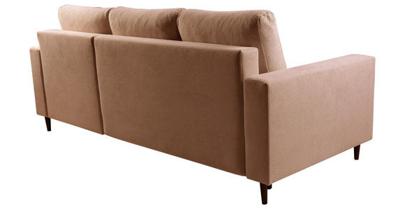 ECKSOFA  in Struktur Braun  - Schwarz/Braun, MODERN, Holz/Kunststoff (230/145cm) - Carryhome
