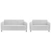 SITZGARNITUR in Teddystoff Weiss  - Weiss/Schwarz, Modern, Textil/Metall (180/76/90cm) - Livetastic