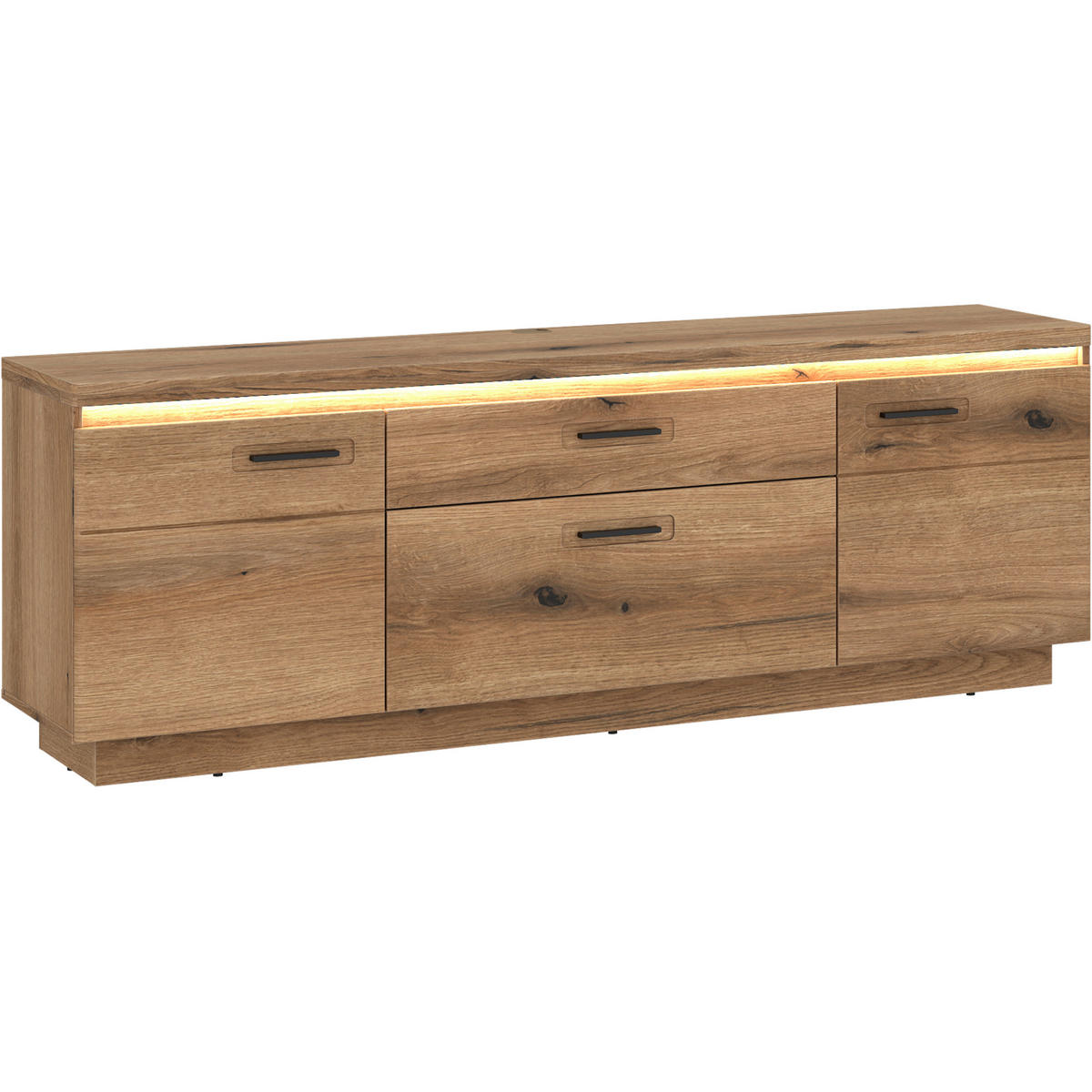 SKRINKA POD TV, farba duba, 180/64,4/44,6 cm - čierna/farba duba, Basics, kov/kompozitné drevo (180/64,4/44,6cm) - Hom`in