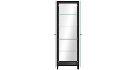 VITRINE in Schwarz - Schwarz, KONVENTIONELL, Glas/Holzwerkstoff (62/189/33cm) - Carryhome