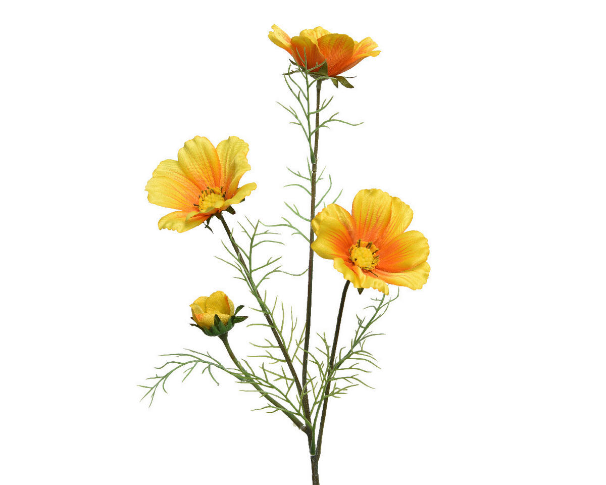 FLOARE ARTIFICIALĂ - galben/verde, Basics, plastic (17/17/64cm)