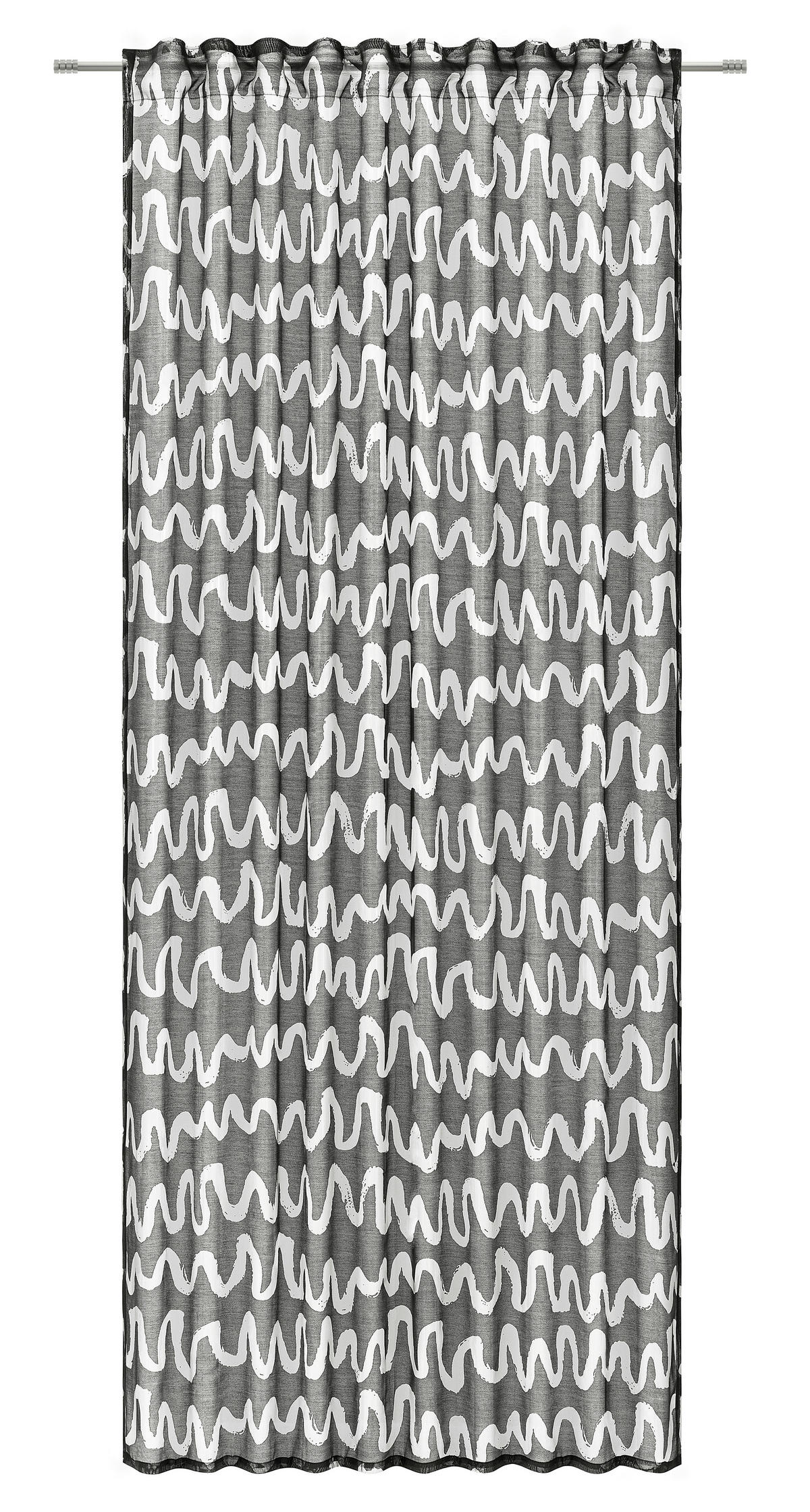 FERTIGVORHANG  halbtransparent  140/245 cm   - Schwarz, Design, Textil (140/245cm) - Esposa