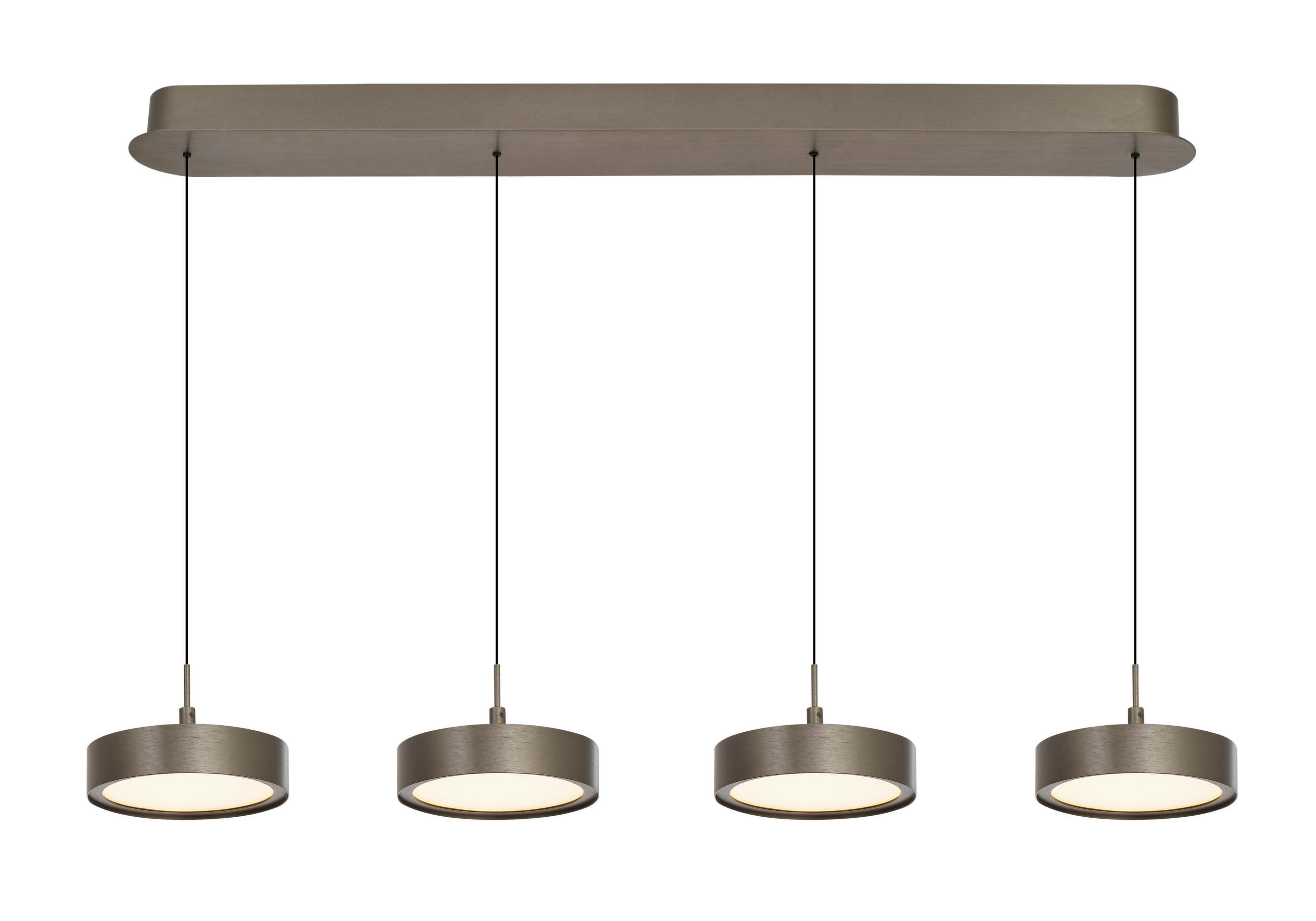 LED-HÄNGELEUCHTE Valensole 105/150/17,5 cm  - Bronzefarben, Design, Metall (105/150/17,5cm)
