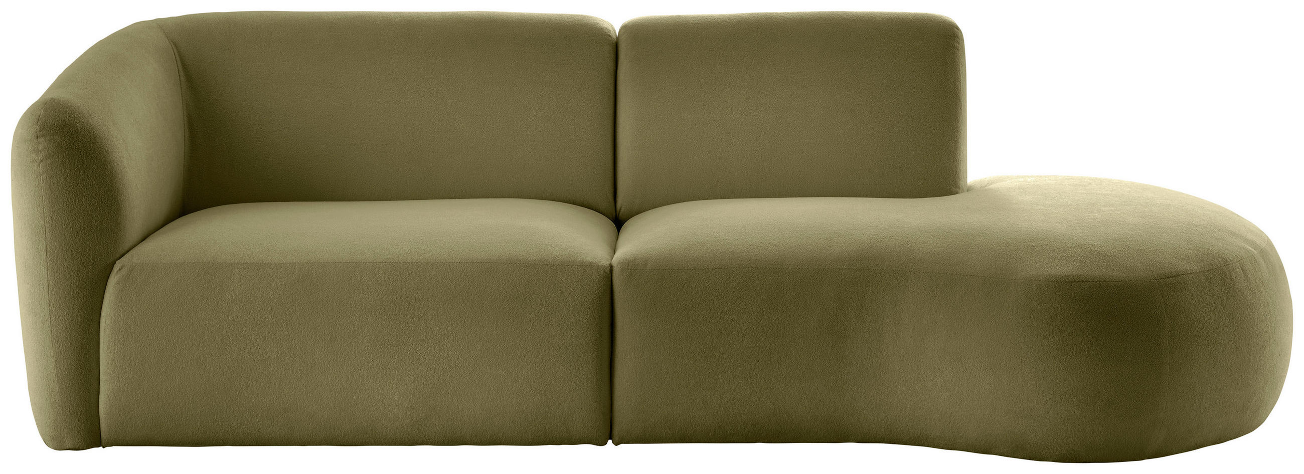 ECKSOFA in Mikrofaser Grün  - Schwarz/Grün, Modern, Kunststoff/Textil (238/107cm) - Livetastic