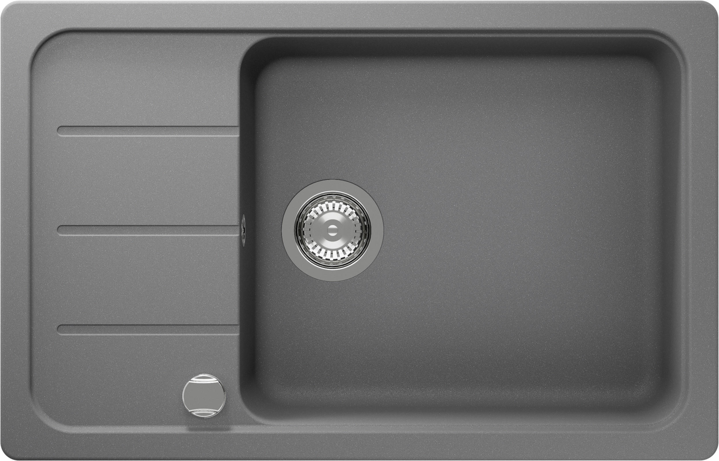 SPÜLE FOMD100LSAGCR  - Hellgrau, Basics, Stein (78/29,9/50cm) - Schock