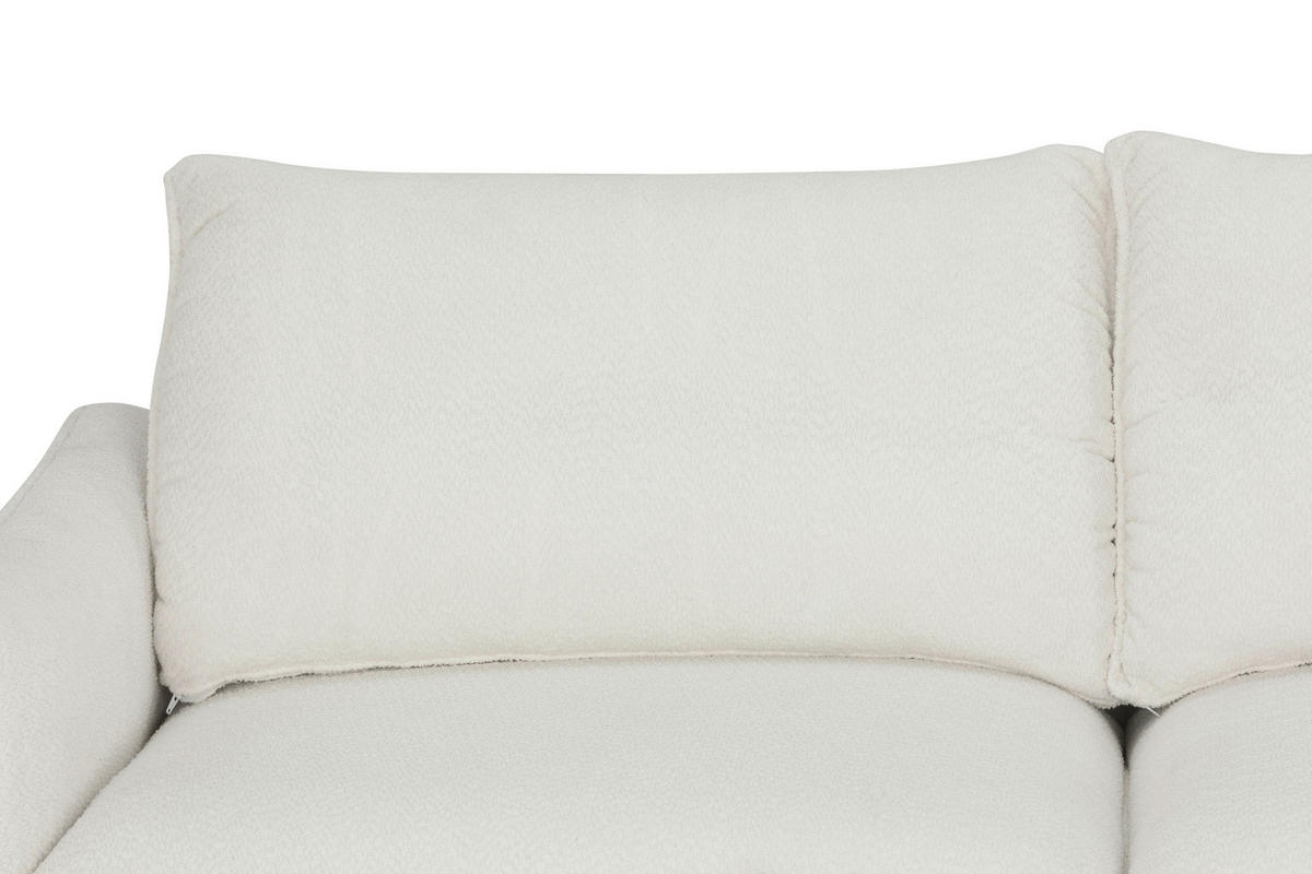 SOFA tekstil  bijela    - bijela/crna, Trend, tekstil/metal (198/90/85cm) - MID.YOU