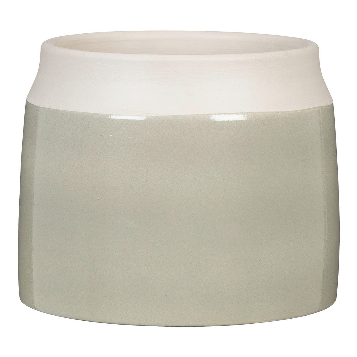 BLUMENTOPF  - Salbeigrün, Basics, Keramik (25/25/21cm)