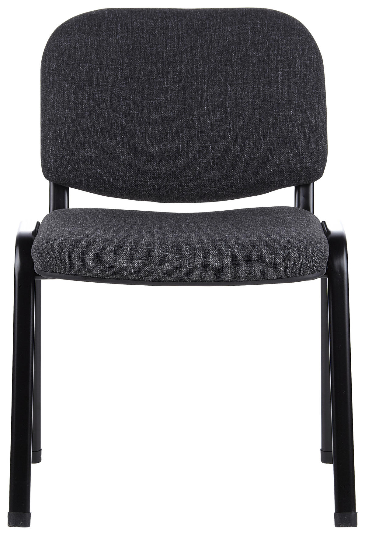 SADA KONFERENČNÍCH ŽIDLÍ 4 ks - černá/antracitová, Basics, kov/textil (58/84/48cm) - MID.YOU