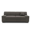 3-SITZER-SOFA Webstoff Braun, Schwarz  - Wengefarben/Schwarz, Design, Holz/Textil (212/74/85cm) - MID.YOU