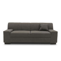 3-SITZER-SOFA Webstoff Braun, Schwarz  - Wengefarben/Schwarz, Design, Holz/Textil (212/74/85cm) - MID.YOU