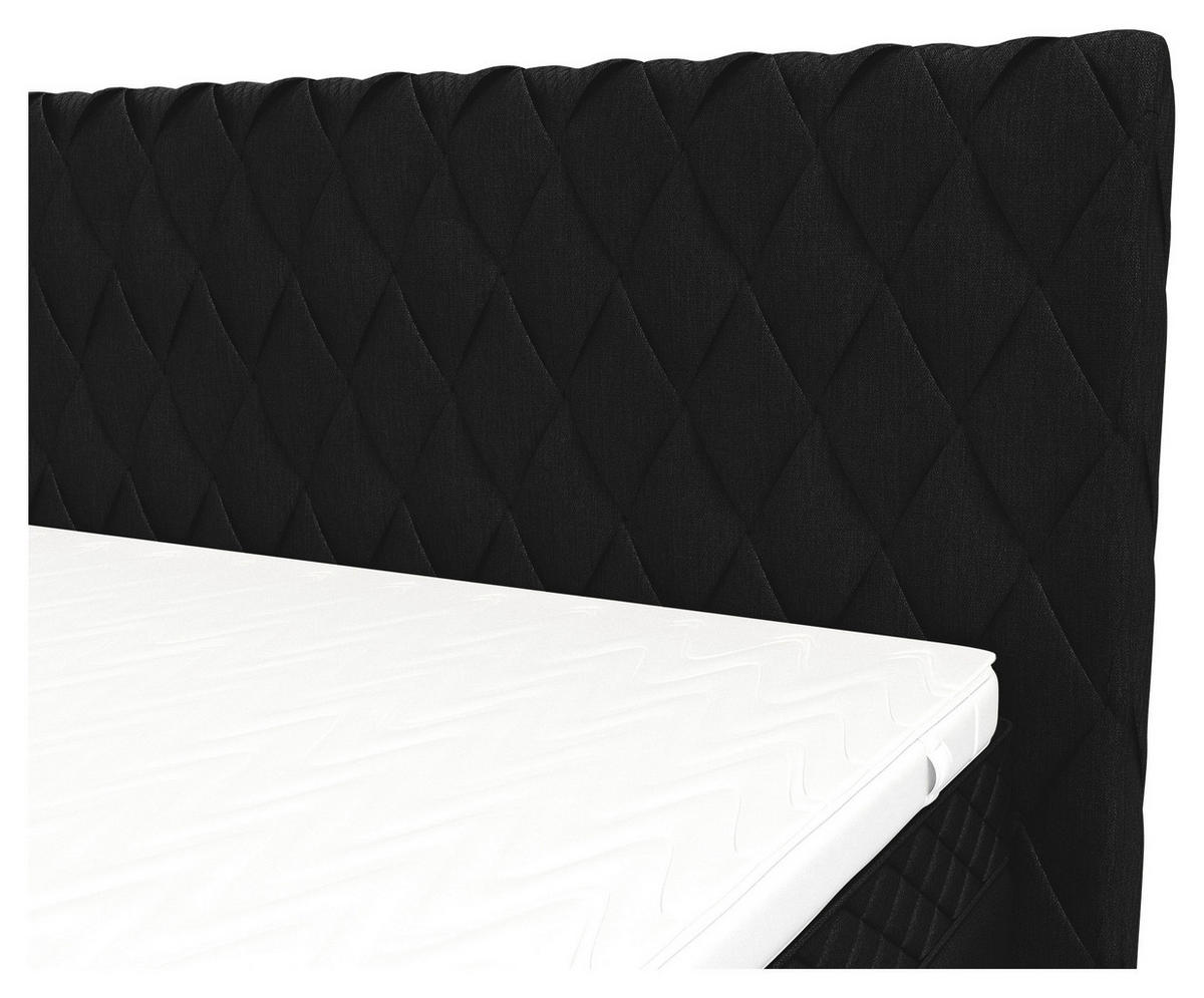 BOXSPRINGBETT 180/200 cm  in Schwarz  - Schwarz, Design, Textil/Metall (180/200cm) - Boxxx