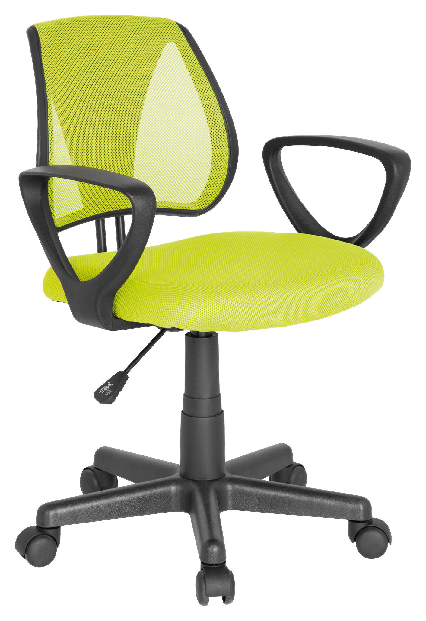 JUGENDDREHSTUHL  in Grün  - Schwarz/Grün, Basics, Kunststoff (58/75-92/45cm) - MID.YOU