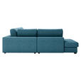 ECKSOFA in Cord Blau  - Blau/Schwarz, KONVENTIONELL, Kunststoff/Textil (250/314cm) - Carryhome