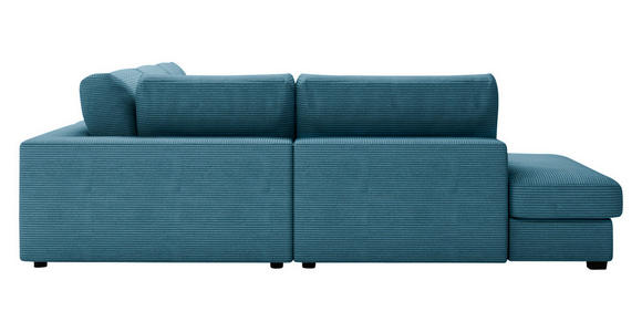 ECKSOFA in Cord Blau  - Blau/Schwarz, KONVENTIONELL, Kunststoff/Textil (250/314cm) - Carryhome