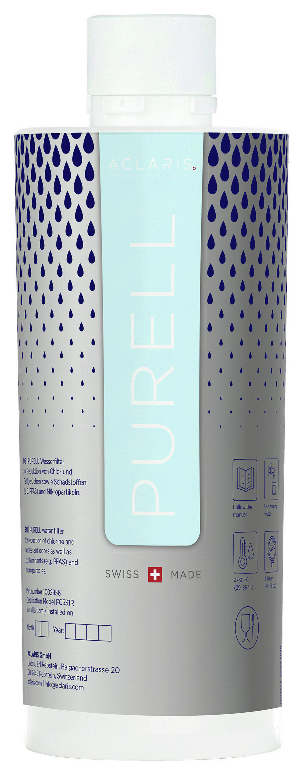 FILTERKARTUSCHE PURELL Weiß  - Weiß, KONVENTIONELL, Kunststoff (11/28/11cm)