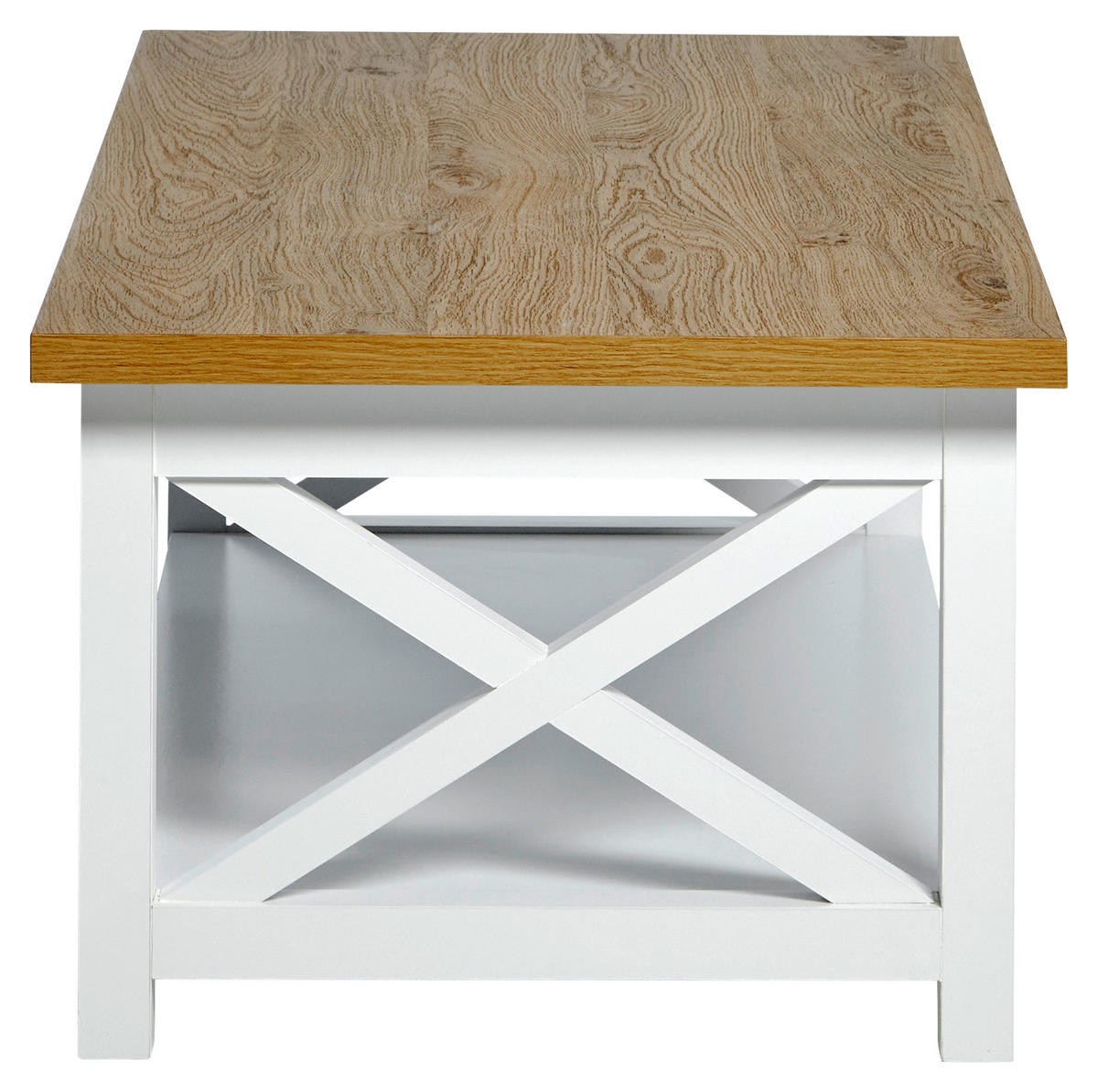 COUCHTISCH in Holzwerkstoff 110/57/42 cm  - Eichefarben/Weiß, LIFESTYLE, Holzwerkstoff (110/57/42cm)