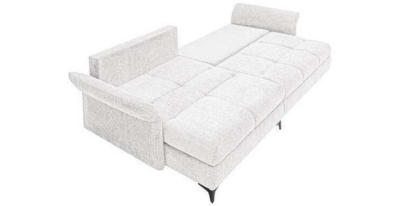 ECKSOFA Creme Chenille  - Creme/Schwarz, KONVENTIONELL, Textil/Metall (291/153cm) - Hom`in