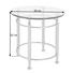 BEISTELLTISCH rund Edelstahlfarben - Edelstahlfarben, Basics, Glas/Metall (50,00/52,00cm)