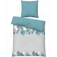 BETTWÄSCHE 135/200 cm  - Weiß/Grün, Basics, Textil (135/200cm)