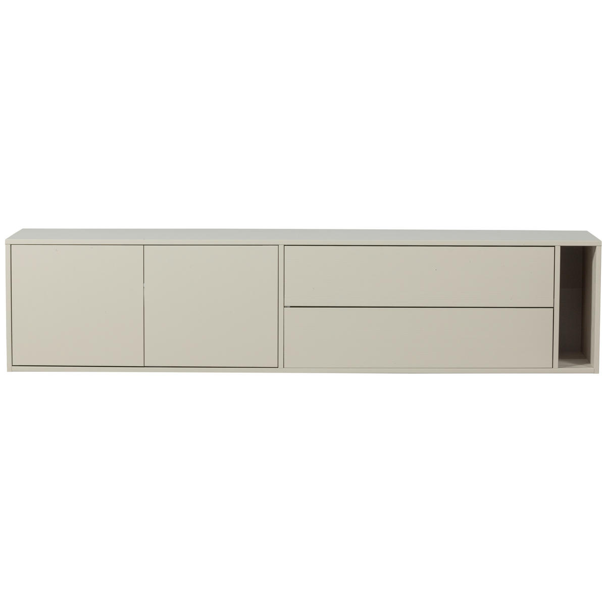 LOWBOARD Settle down 200/45/44 cm 2 Schublade(n) stehend  - Grau, Design, Holz (200/45/44cm) - Livetastic