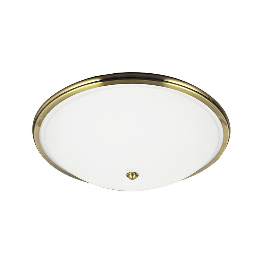 LED MENNYEZETI LÁMPA - aranyszínű/fehér, Basics, üveg/fém (40cm)